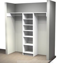 Westwood melamine closet organizer upgrade option
