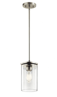 Brushed nickel island pendant 44032NI