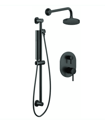 Black bathroom shower kit